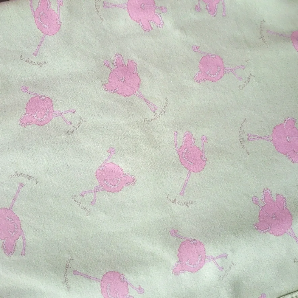 Gymboree 2004 Ostrich Ballerina Reversible  Baby Blanket